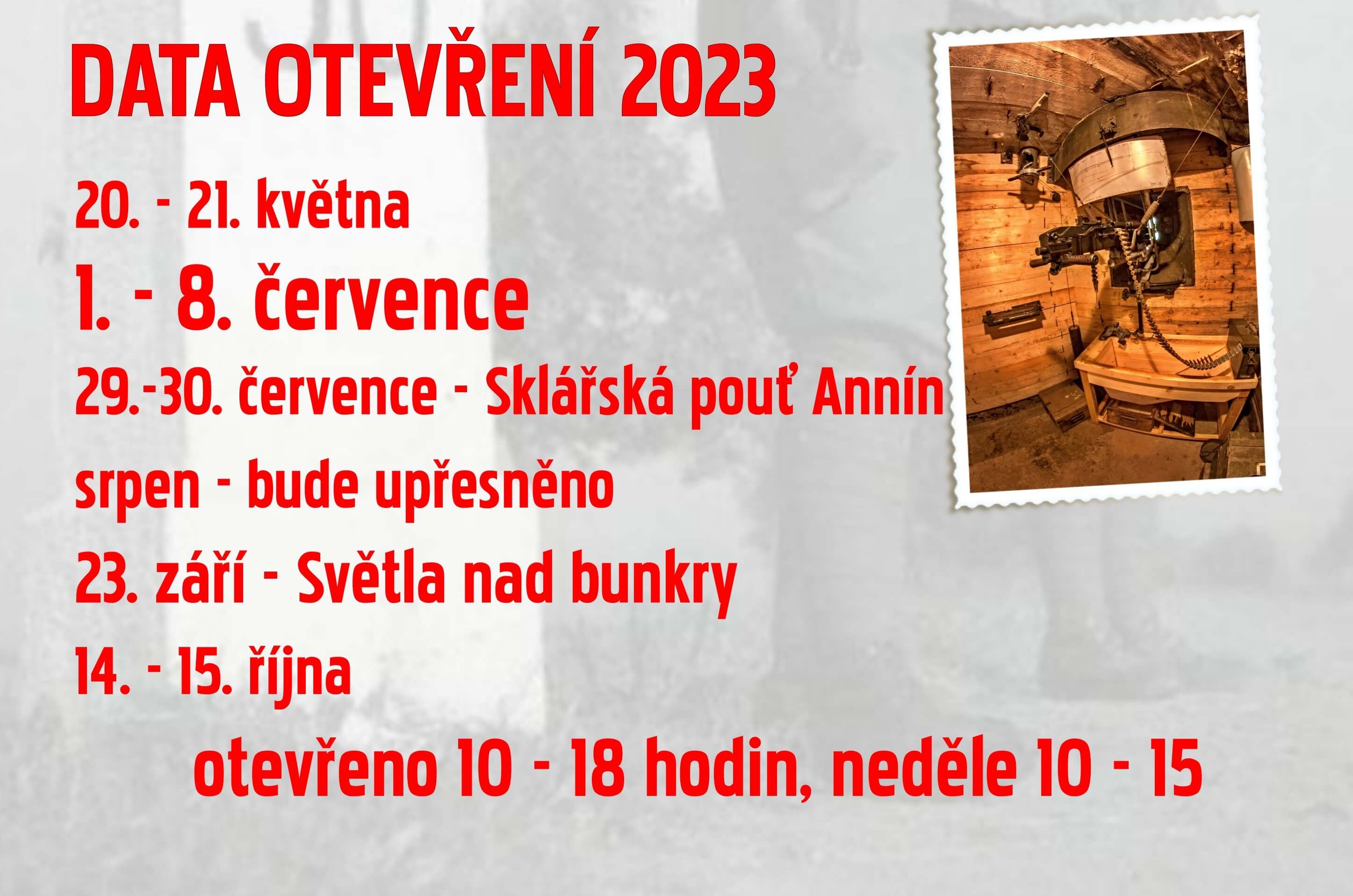 Otevírací doba 2023